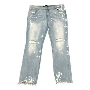 Buckle Rustic Dime Mens Distressed Ripped Bleach Grunge Slim Fit Jeans Size 38